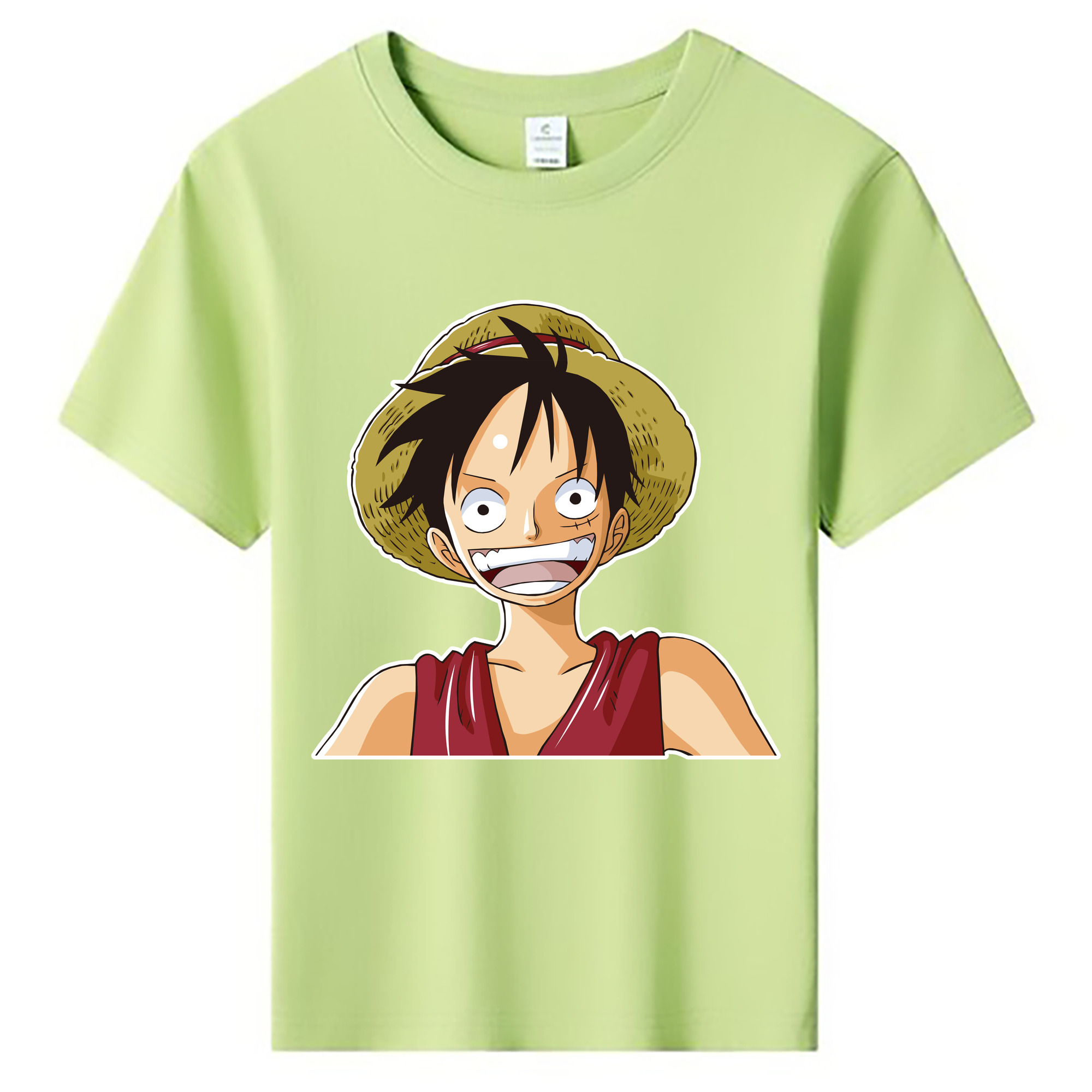 ワンピース モンキー・D・ルフィ ONE PIECE Monkey D. Luffy 綿100％キッズTシャツ（フロントプリント）